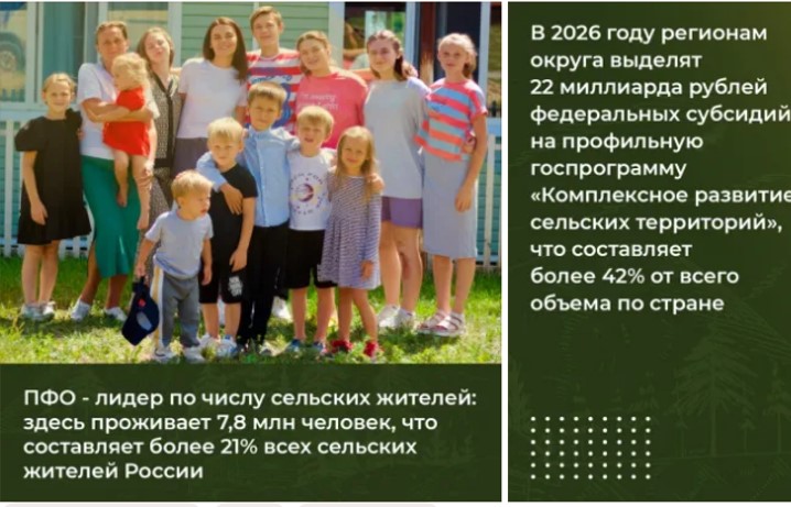 Приволжье стало лидером по численности сельского населения в России