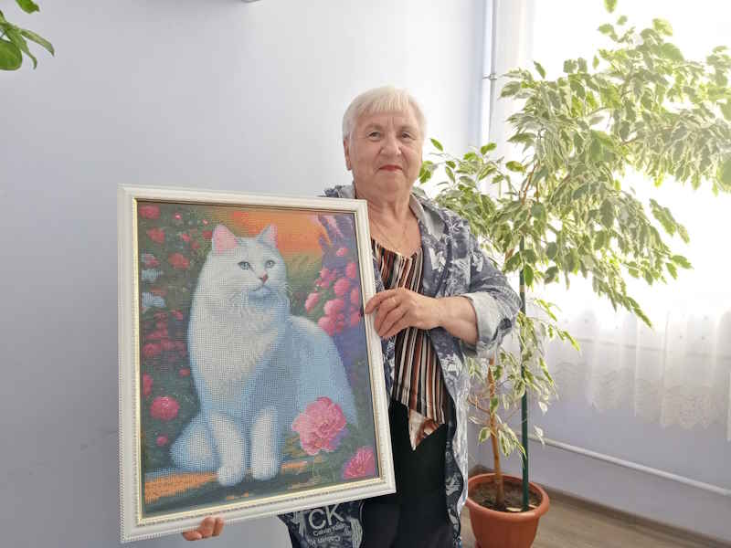 Алмазная вышивка «Белый красавец» 